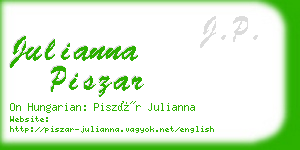 julianna piszar business card